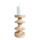 Turned wooden candle holder