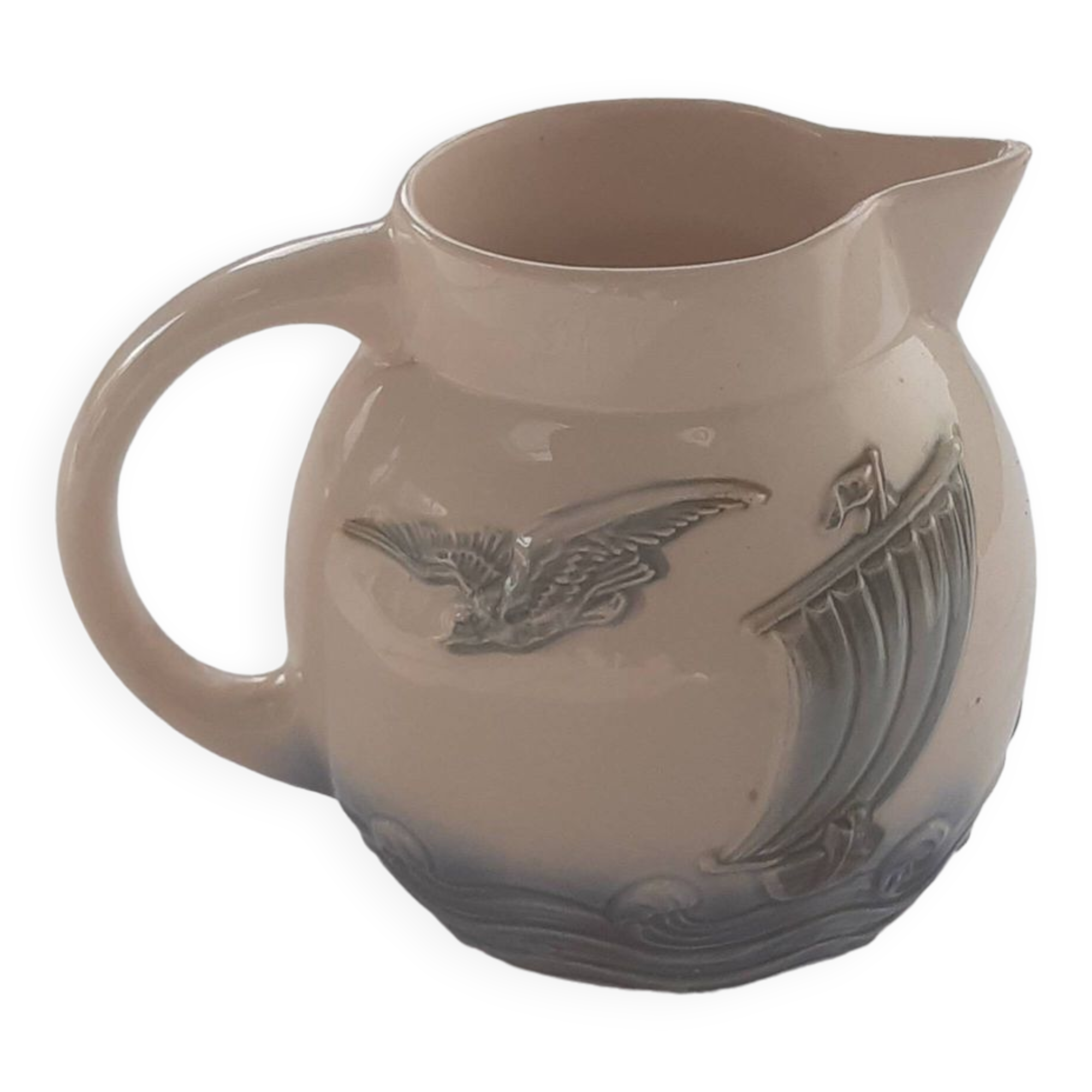 Old ceramic water pitcher slip Digoin France