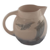 Old ceramic water pitcher slip Digoin France
