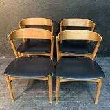 Scandinavian suite of 4 chairs 1960