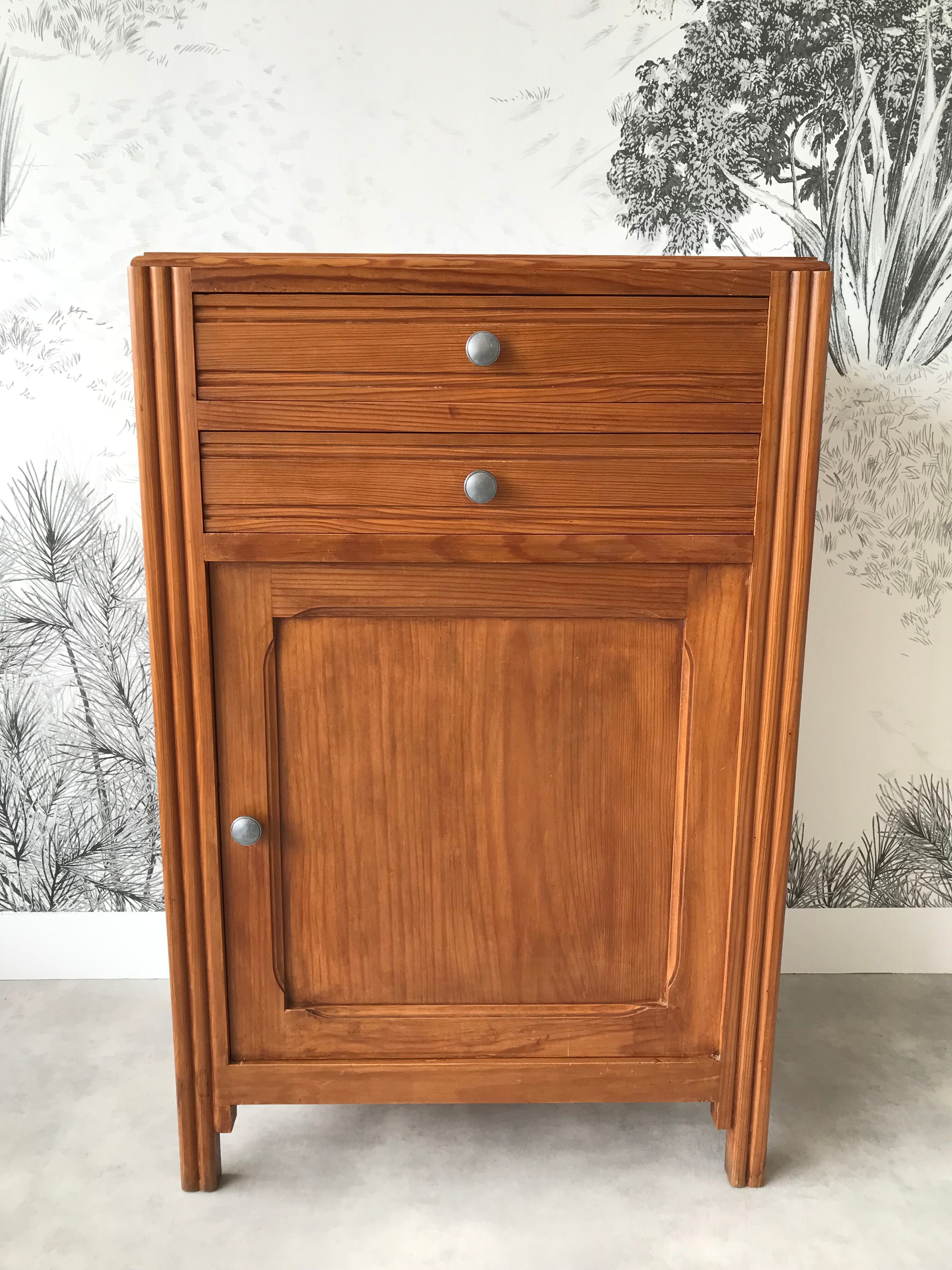 Solid wood sideboard 60's