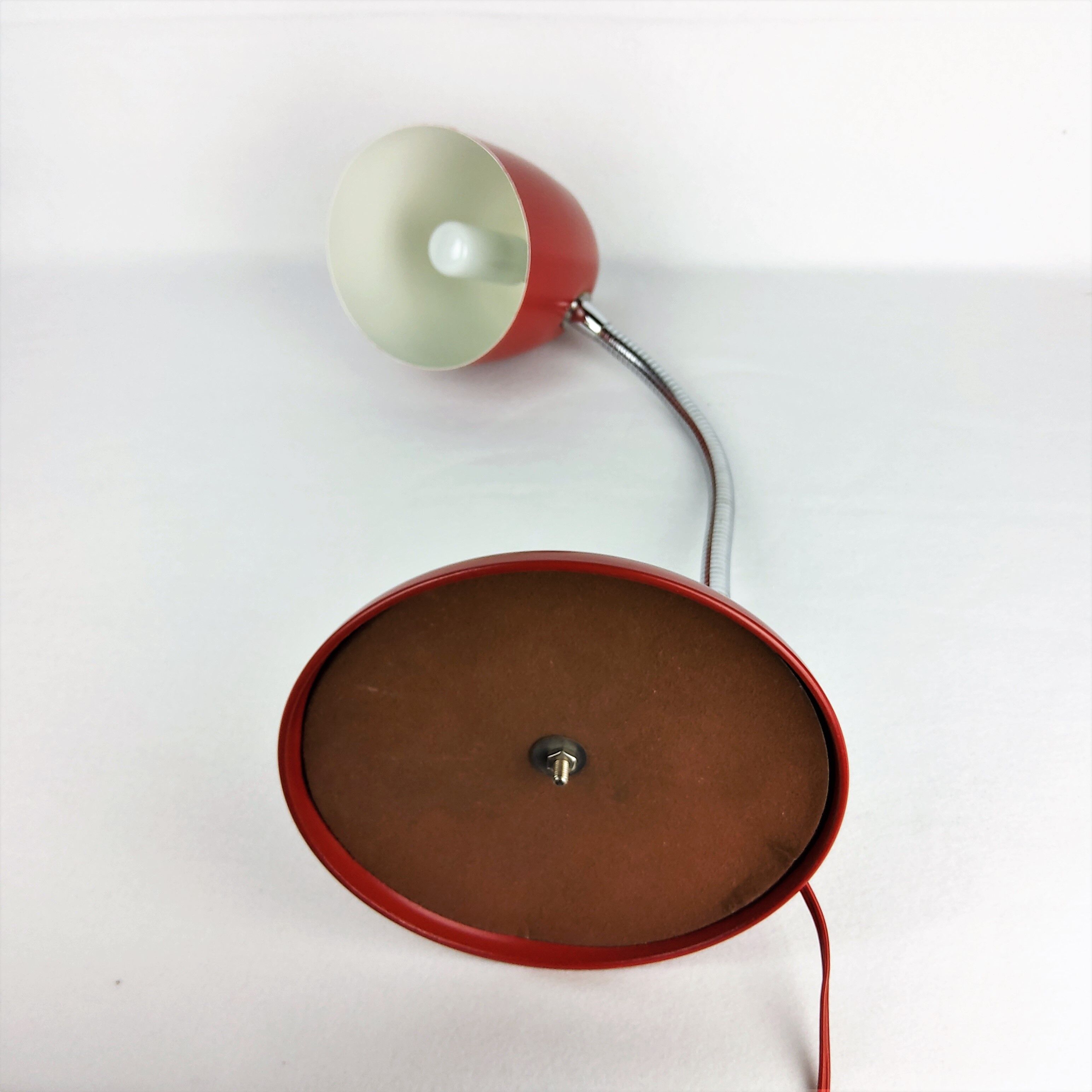 Vintage lamp red metal 1950