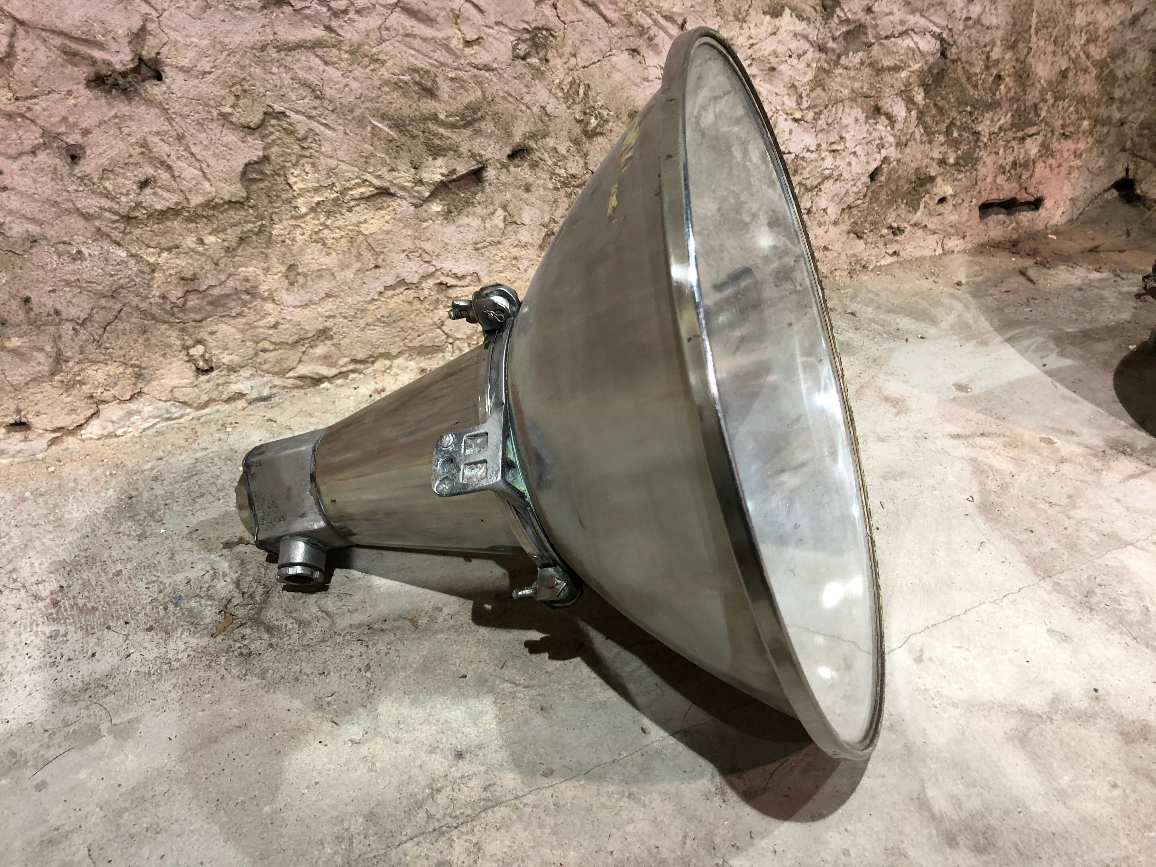 Industrial hanging in polished aluminium 1960s