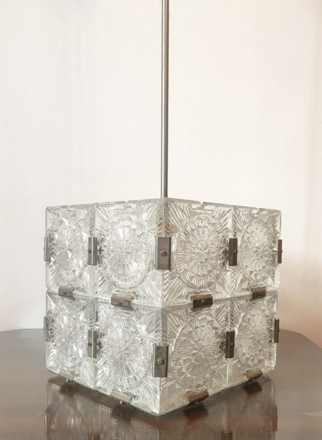 Suspension  « cube » Kamenicky Senov 60 Tchécoslovaquie