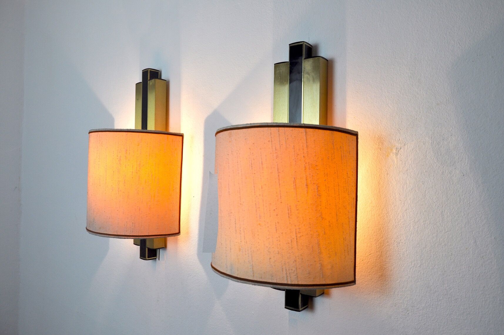 Pair of Regency wall lamps by Lumica Spain 1970