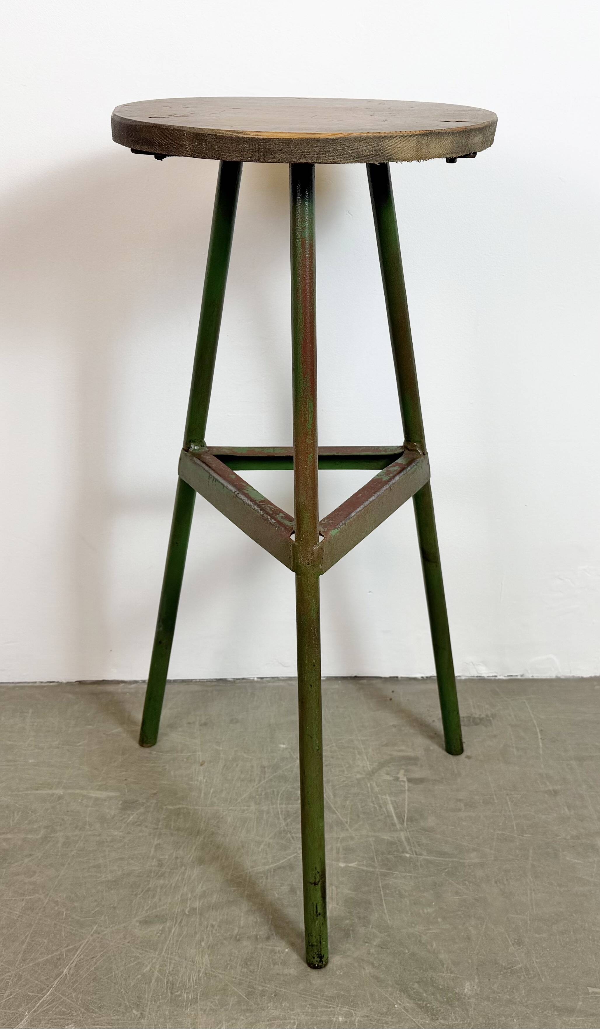 Green Industrial Workshop Stool, 1960s
