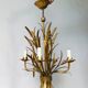 Chandelier ears of wheat in gilded metal, circa 1960