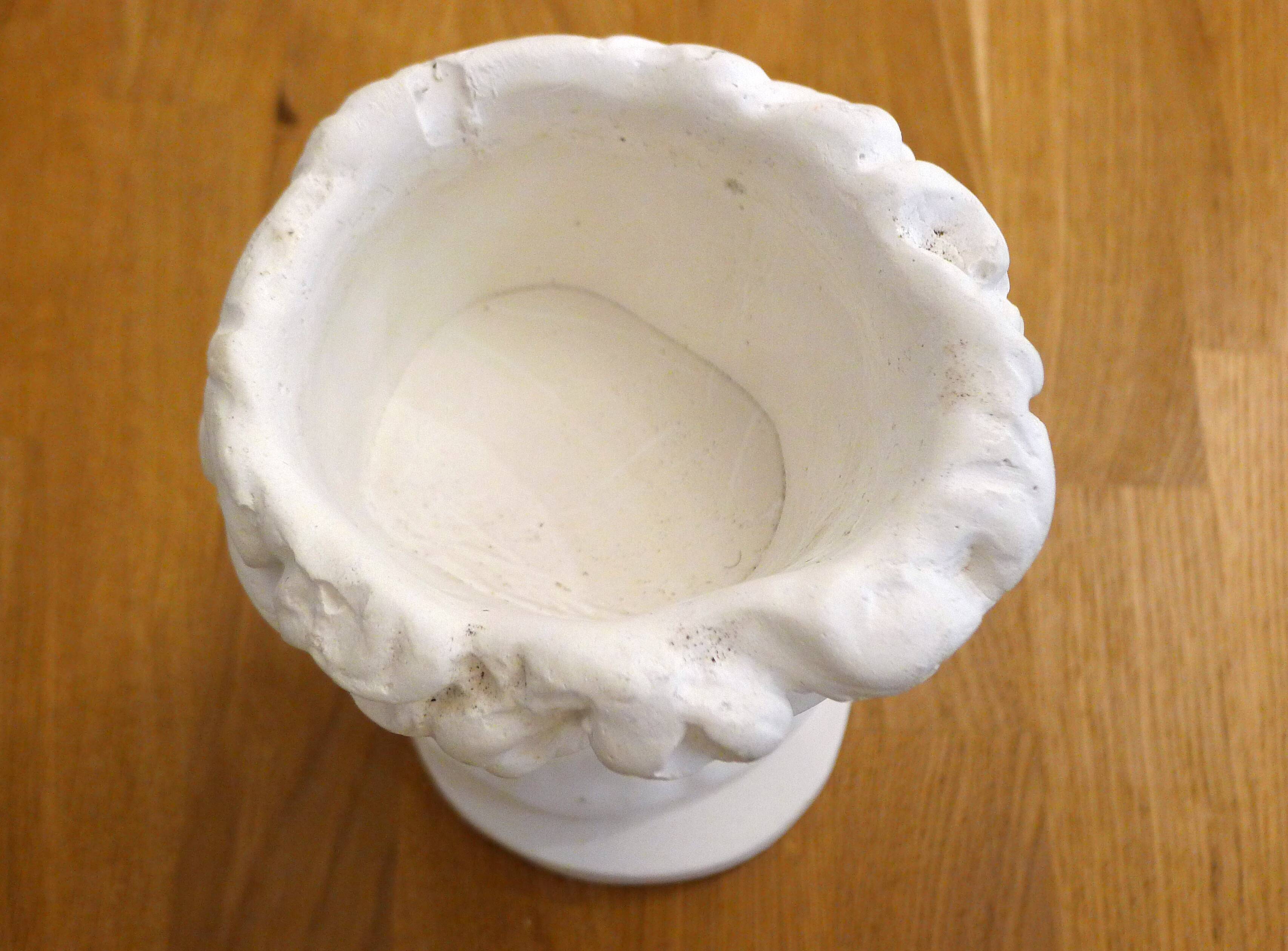 Cache-pot buste de David en plâtre