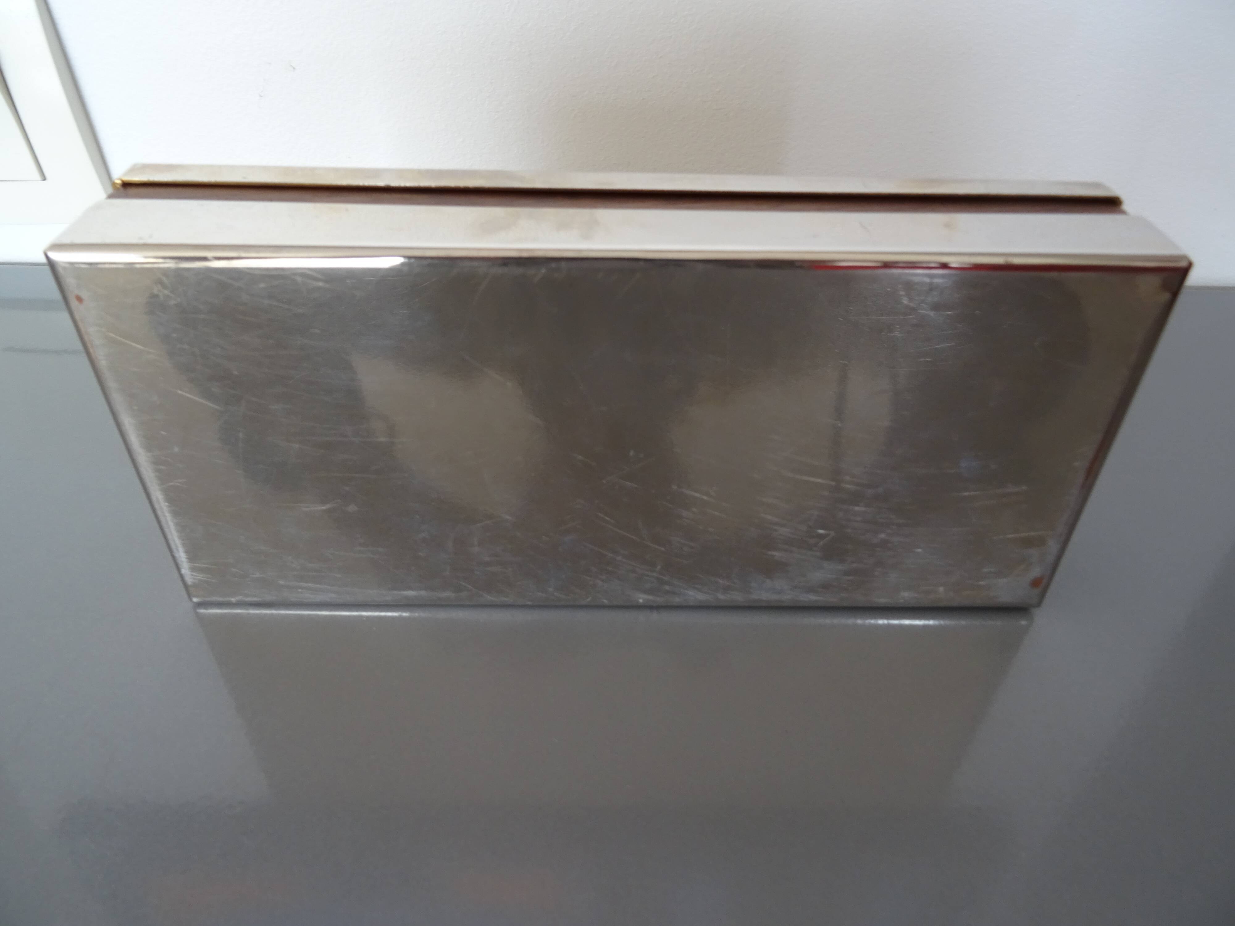 Modernist box in metal and cedar Art Deco