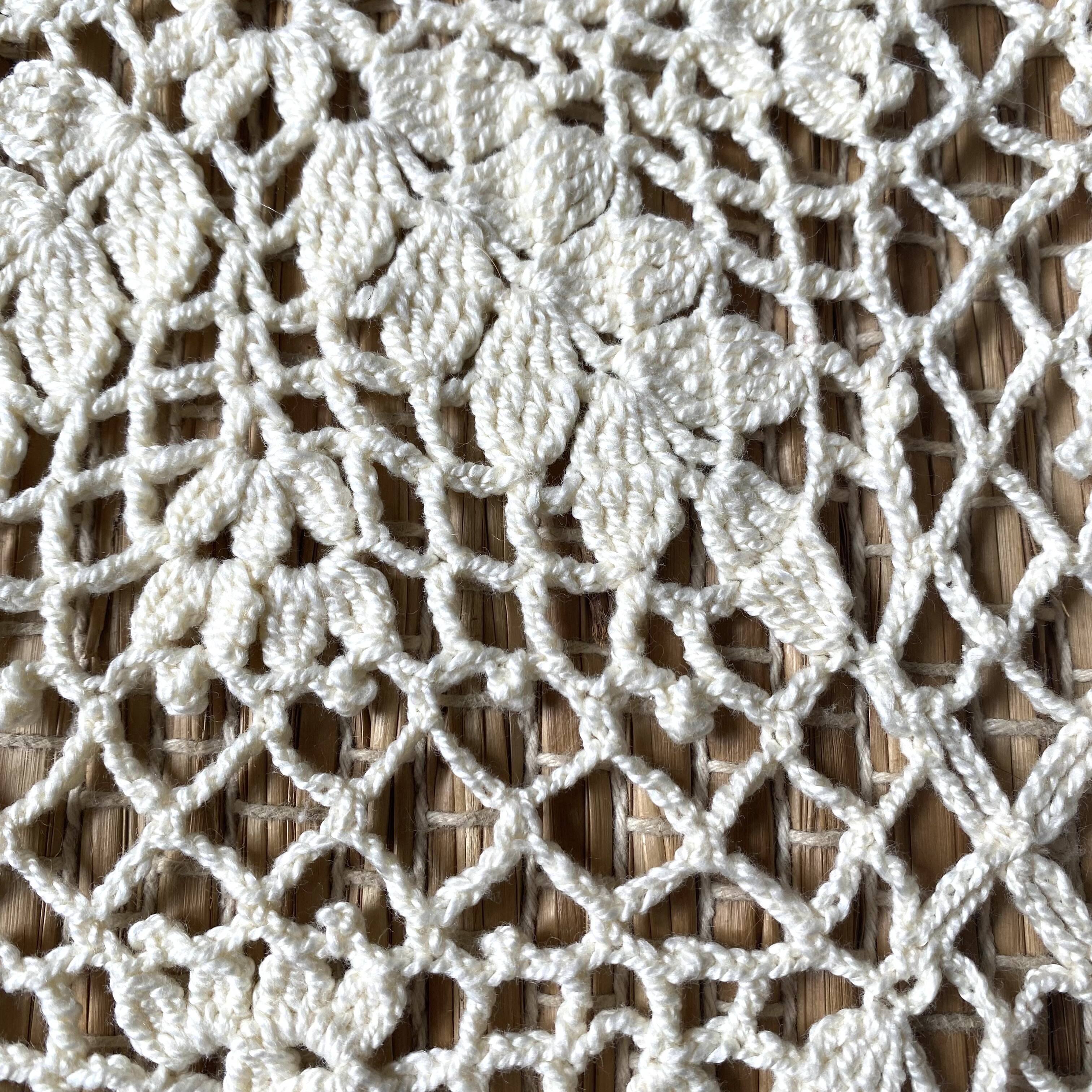 Plaid, couverture au crochet 75X150 cm