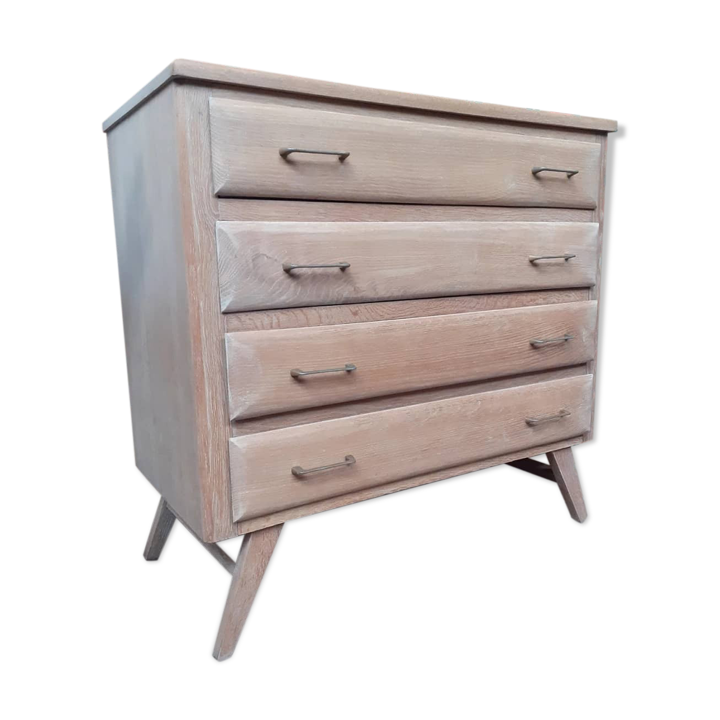 Chest of drawers 4 feet compass drawers curved 1950