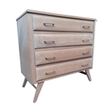 Chest of drawers 4 feet compass drawers curved 1950