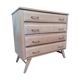 Commode 4 pieds compas tiroirs bombé 1950
