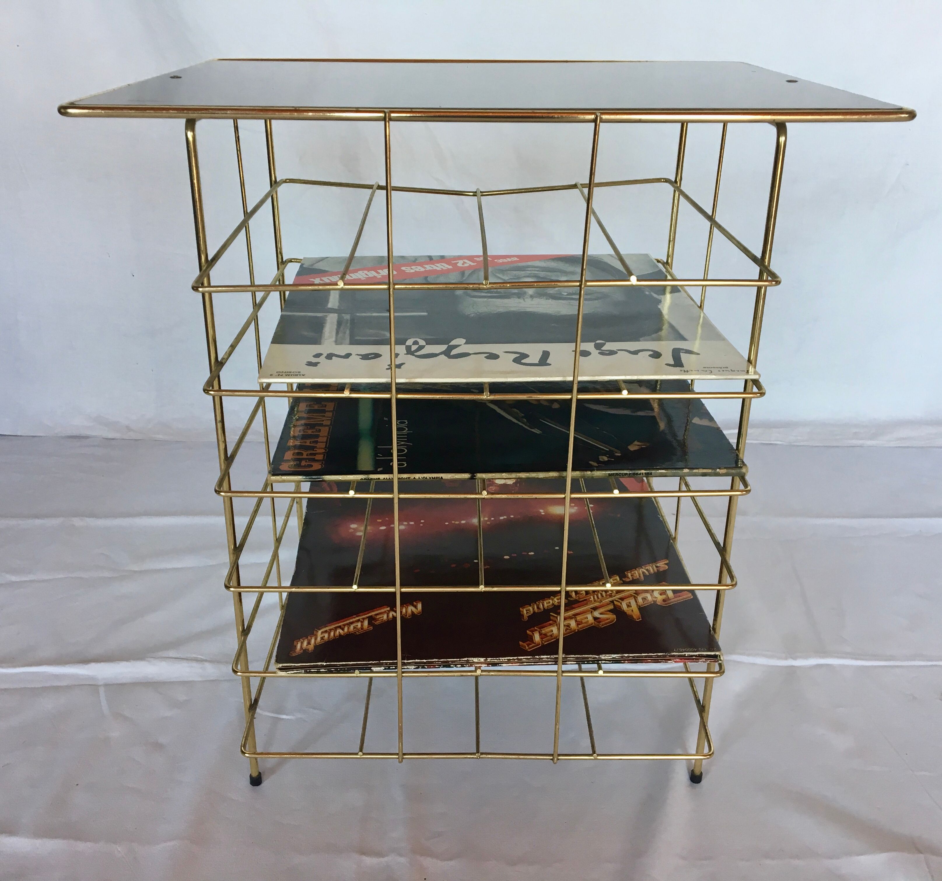 Vintage vinyl or magazine racks