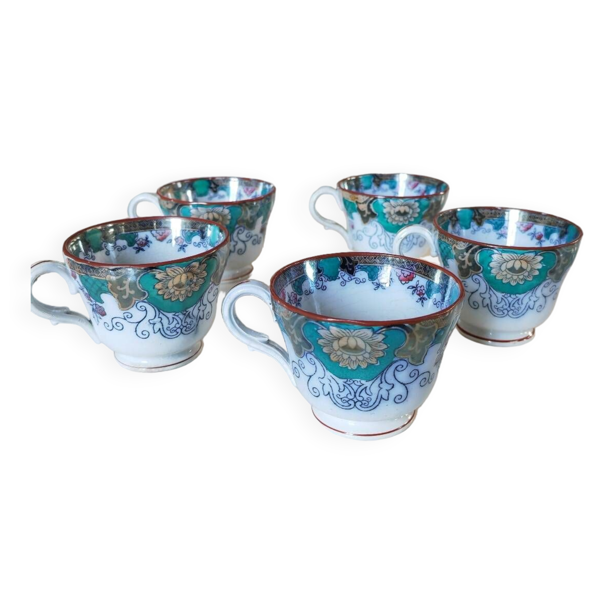 5 Canton Boch Frères cups