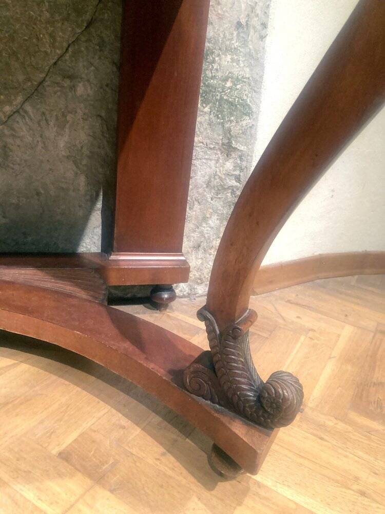 Art Nouveau Italian Wooden Console Table