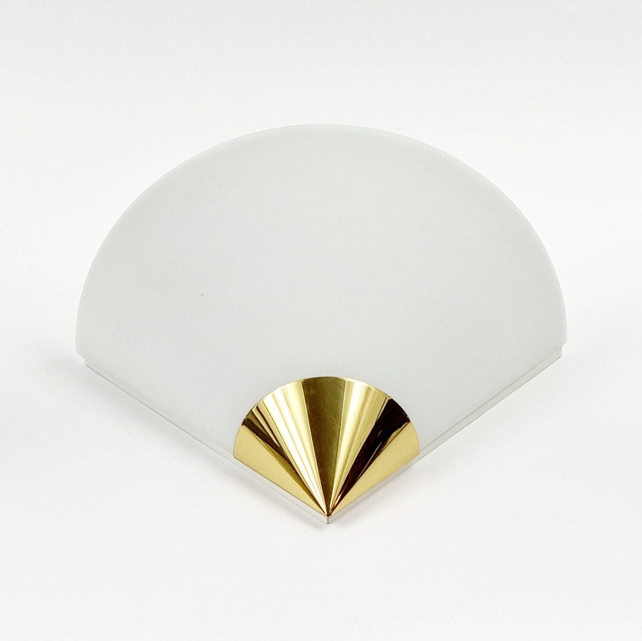 Pair of Mid-Century Modern Opaline Glass Wall Lights/Sconces from Limburg, Germany, 1970s