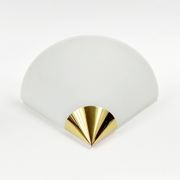 Pair of Mid-Century Modern Opaline Glass Wall Lights/Sconces from Limburg, Germany, 1970s