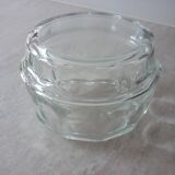 Vintage art deco glass butter or sugar bowl