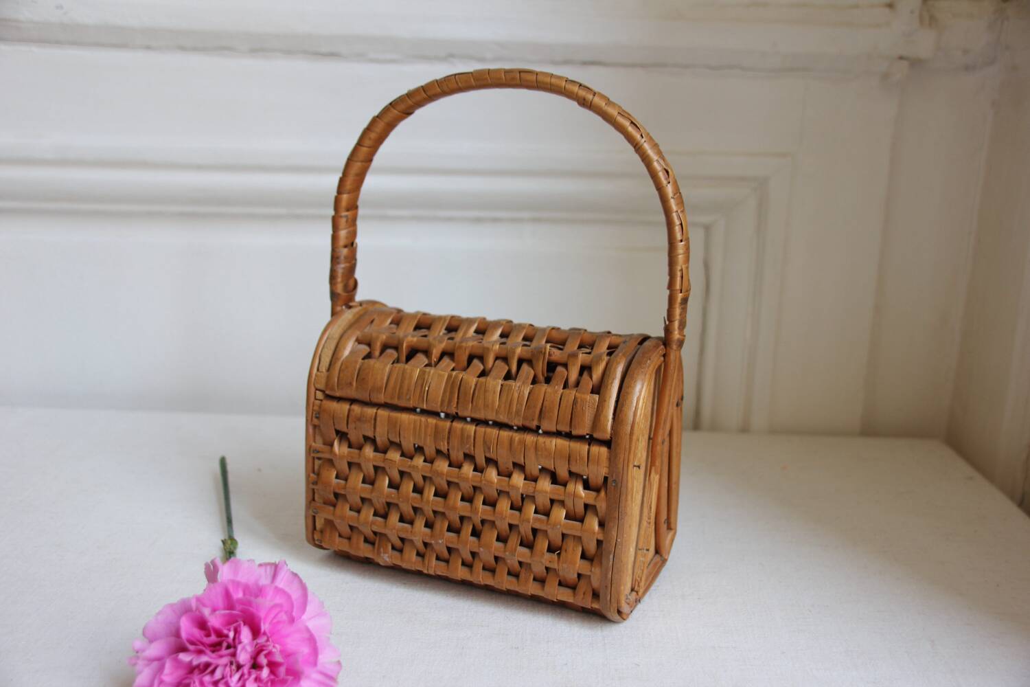 Panier en bois et en osier