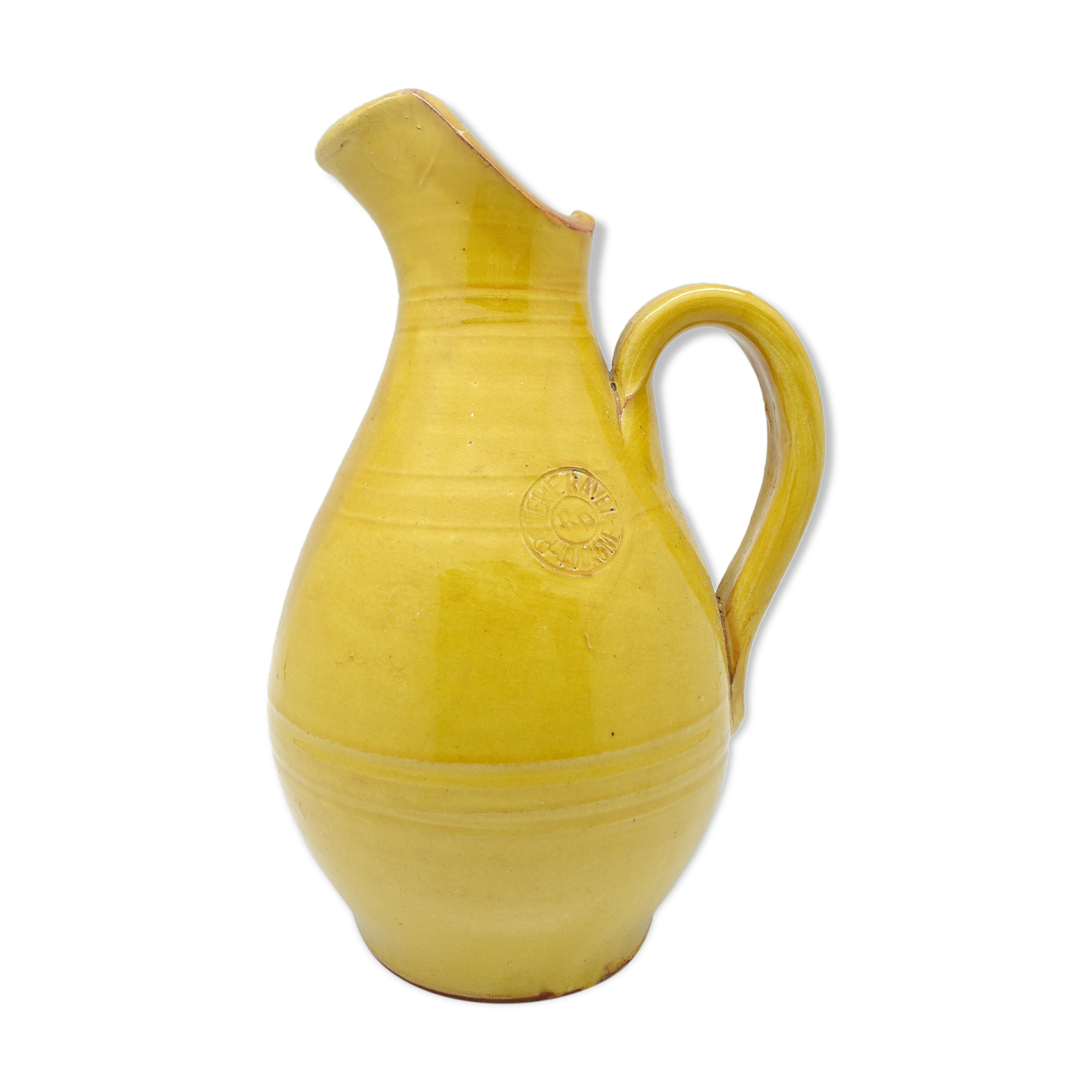 Mustard ceramic pitcher/jug