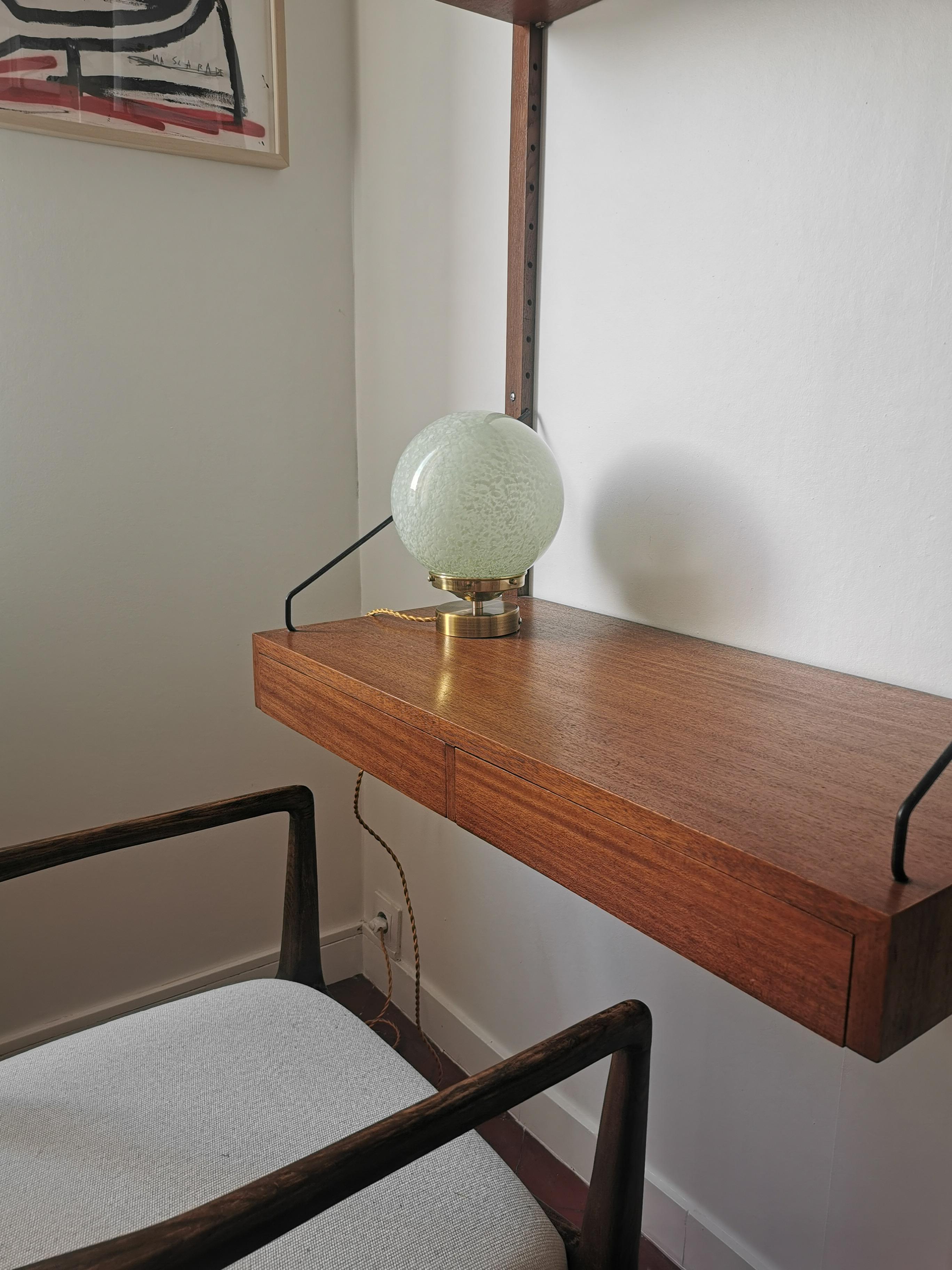 Clichy glass globe laying lamp