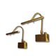 Adjustable brass bedside lamps, Italy, 1980s
