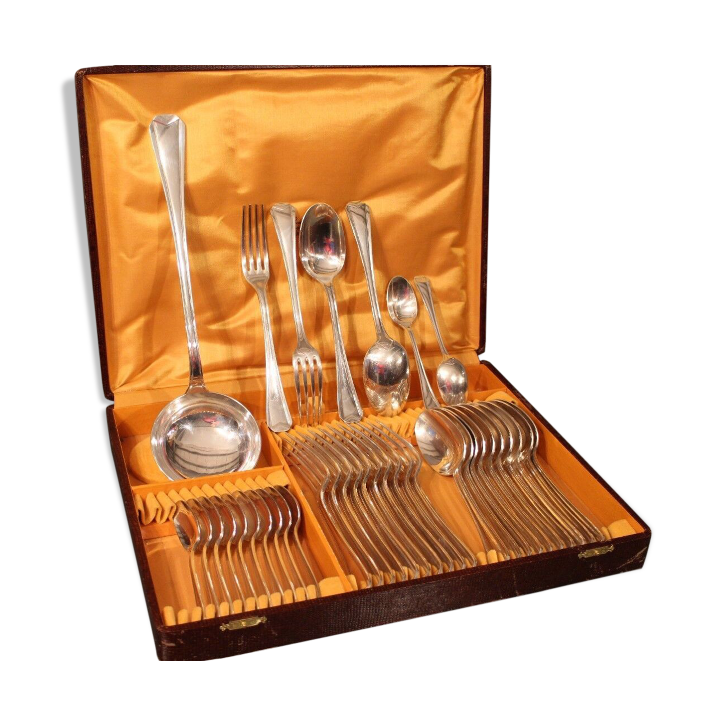 Cutlery, small spoons forks ladle silver metal CHRISTOFLE