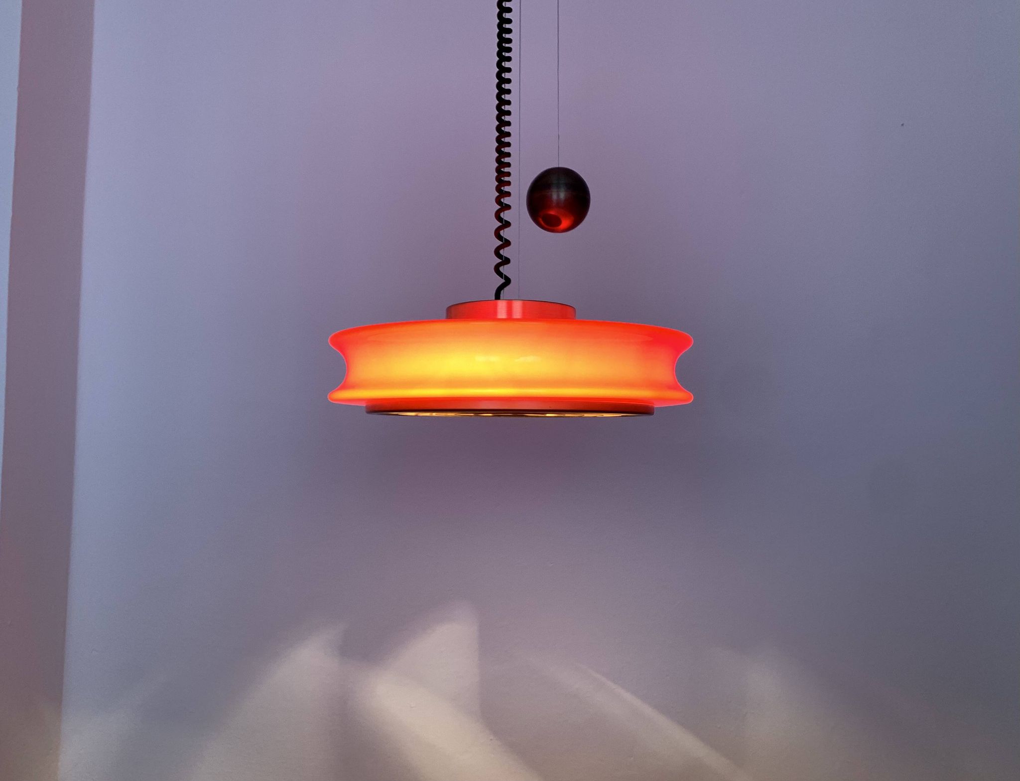 1 of 3 Adjustable Orion Glass Pendant Lamps from Staff
