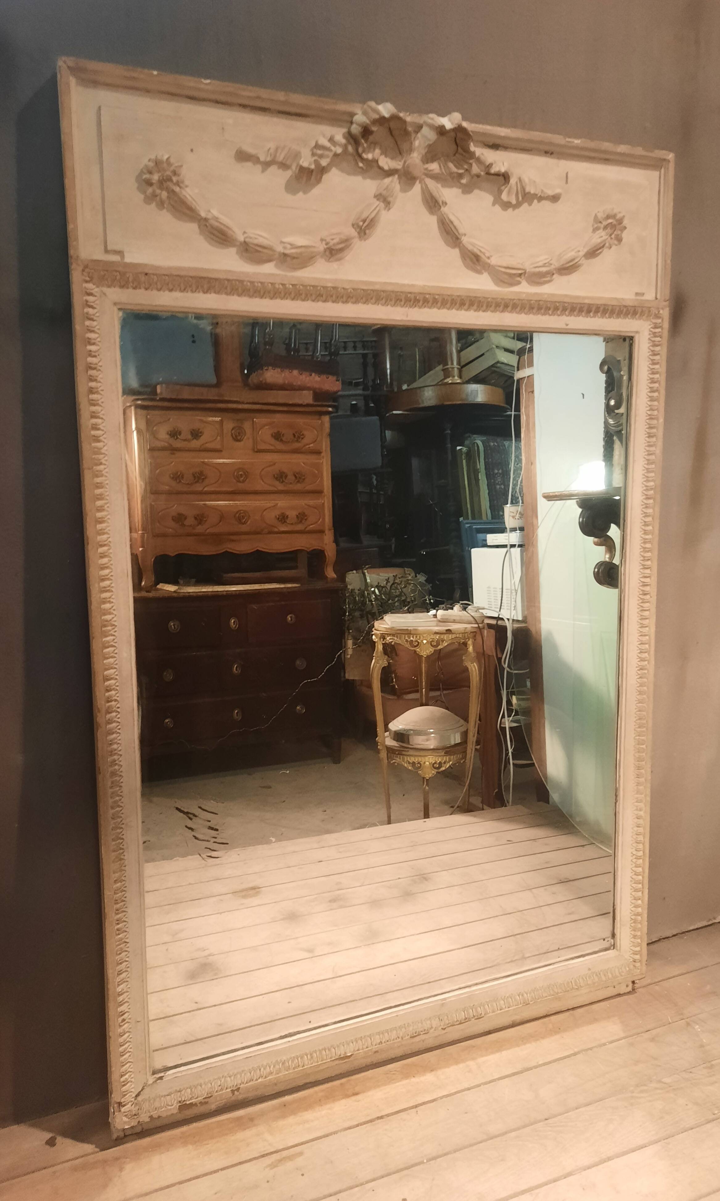 Louis XVI style wooden trumeau