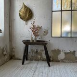 Brutalist solid wood console