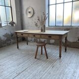 2m walnut drapery farmhouse table