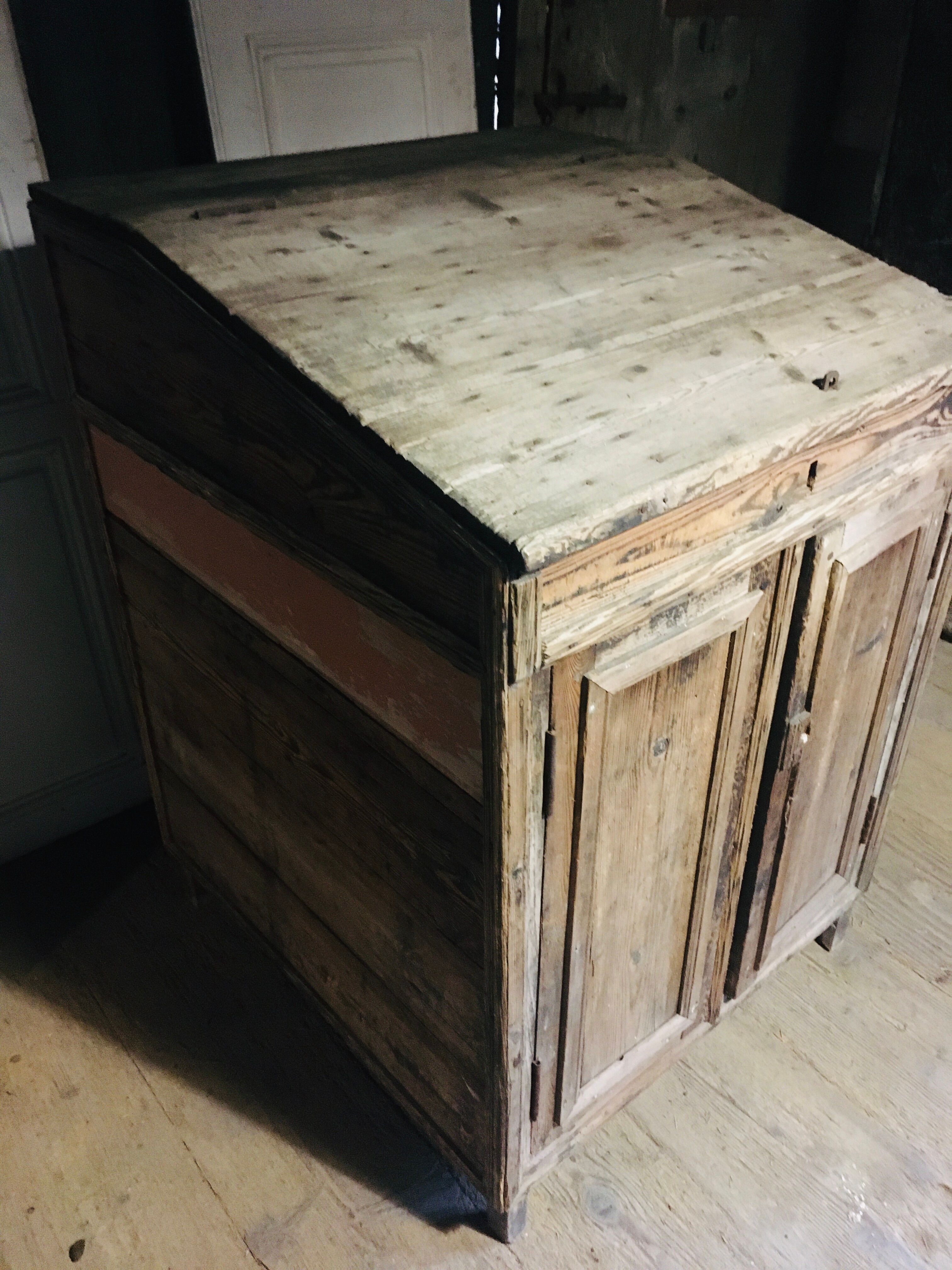 1900s school master school desk pine
