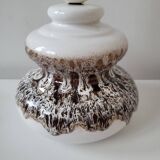 Vintage Fat lava tafellamp met bruintinten, jaren 1970