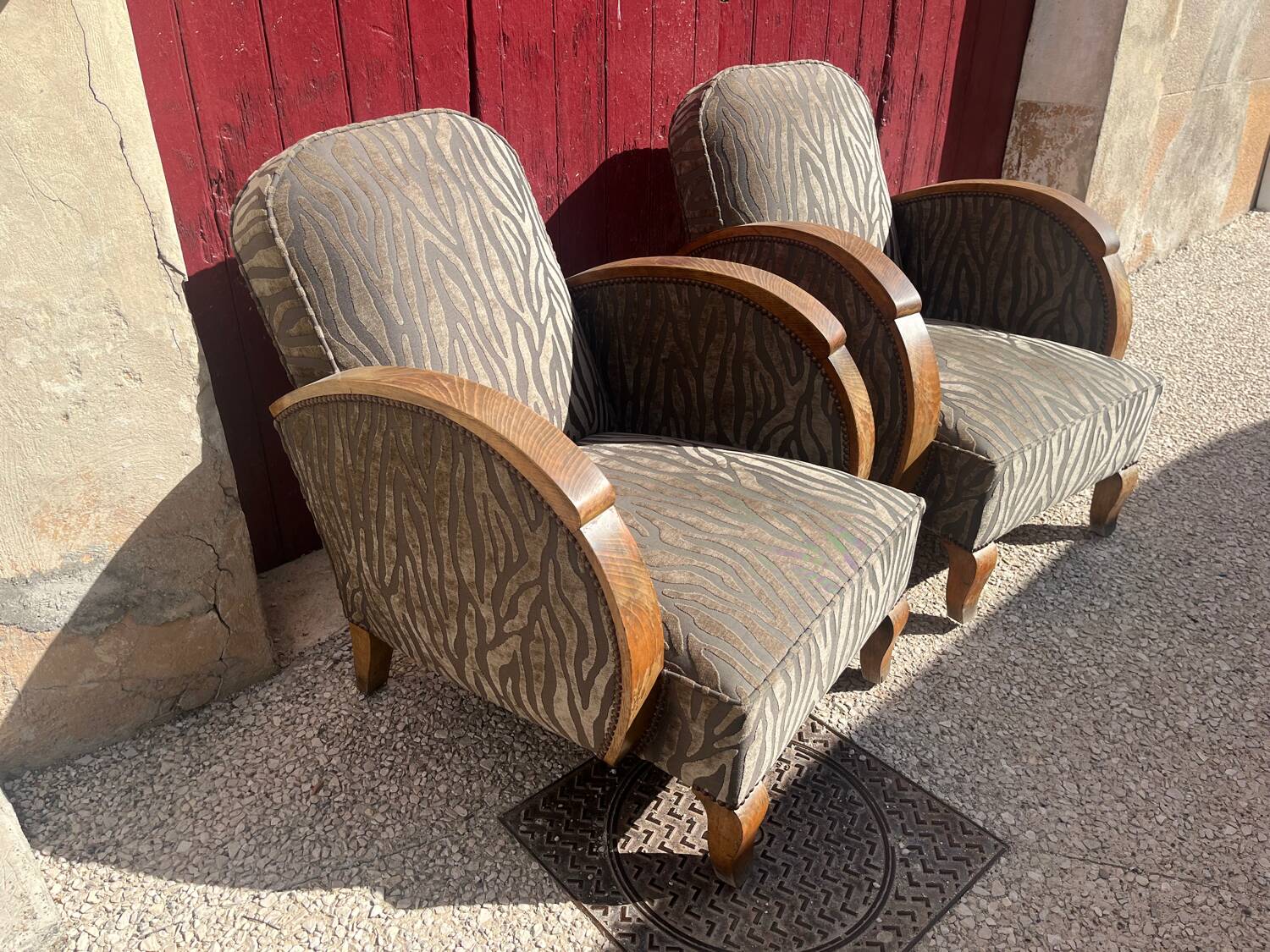 Pair of art deco armchairs