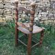 Brutalist straw chair