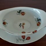 Saucier en porcelaine orange noir et jaune