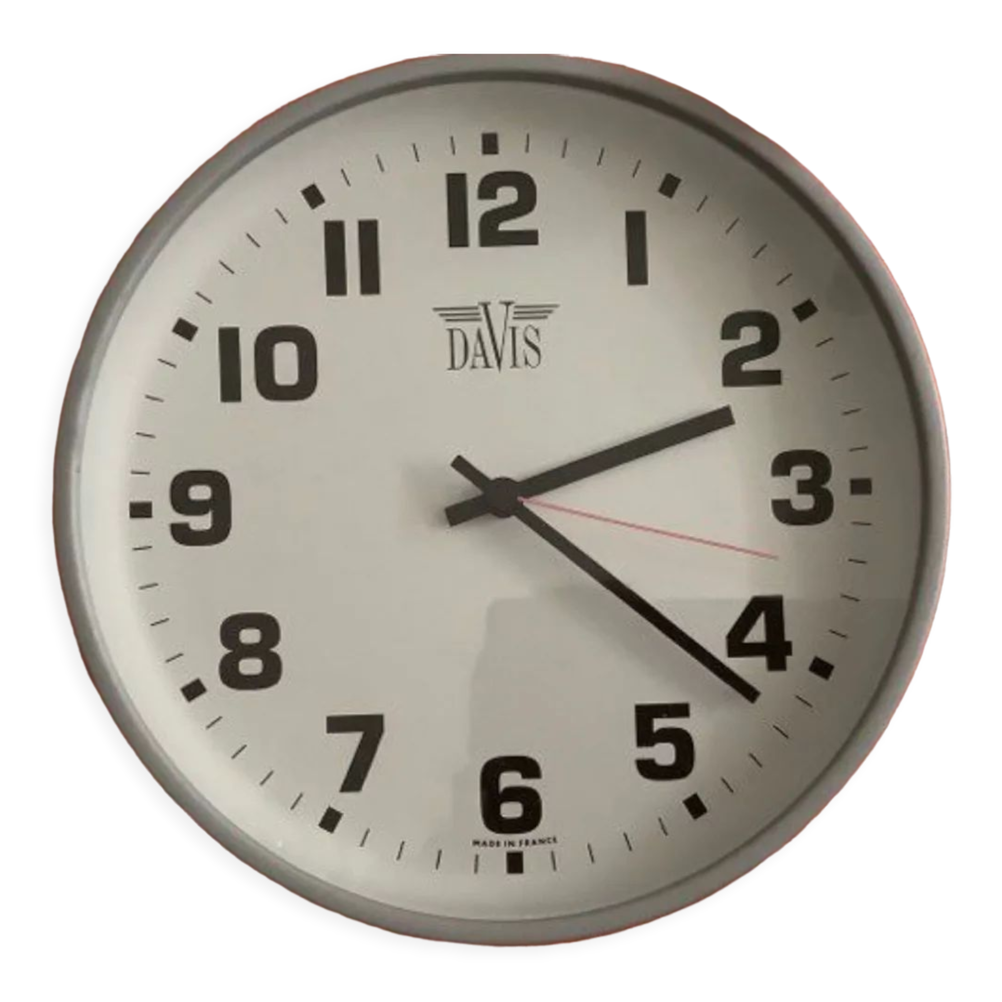 Davis design clock with large black numerals
