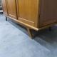 French wardrobe with tapered legs, 3 doors, 120cm hanging rail, new.