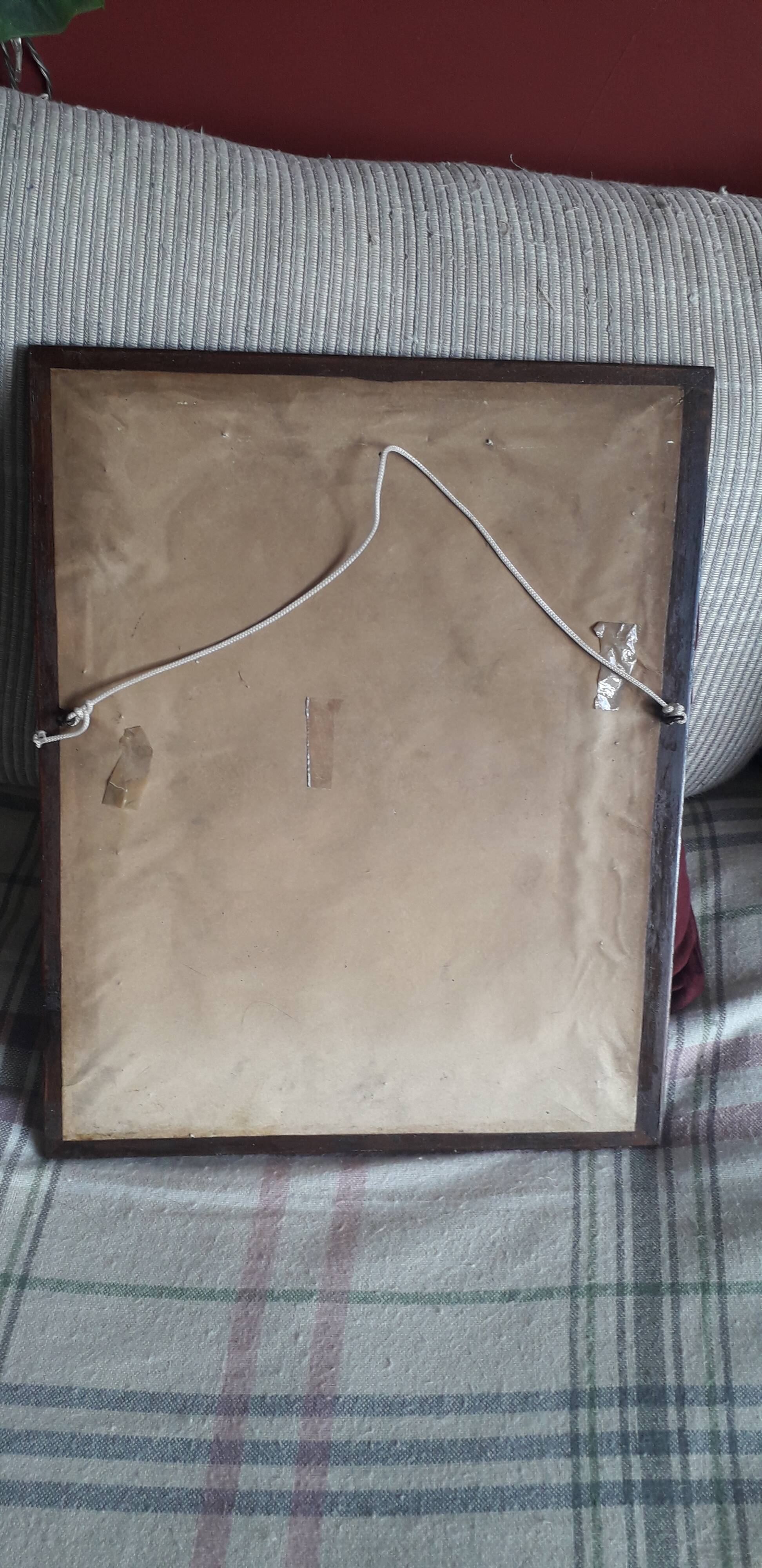 Ancient painting depicting a landscape