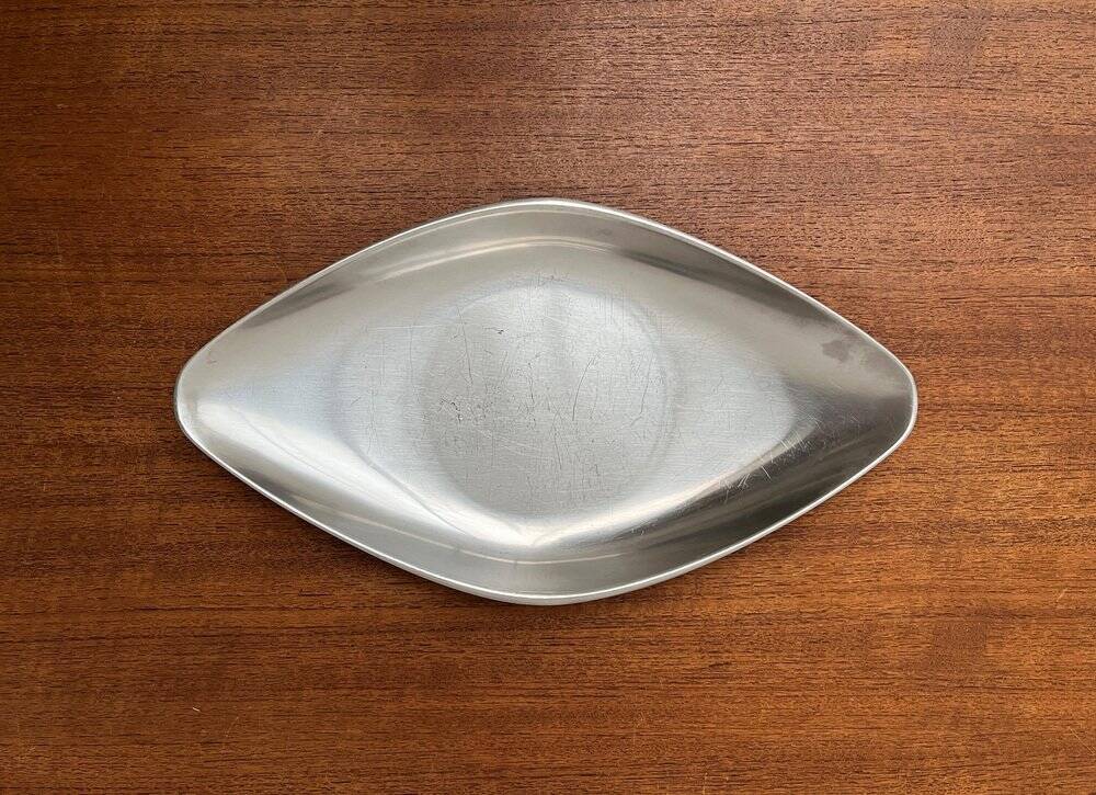 German cromargan plate from the mid-century by WMF, 1960s.