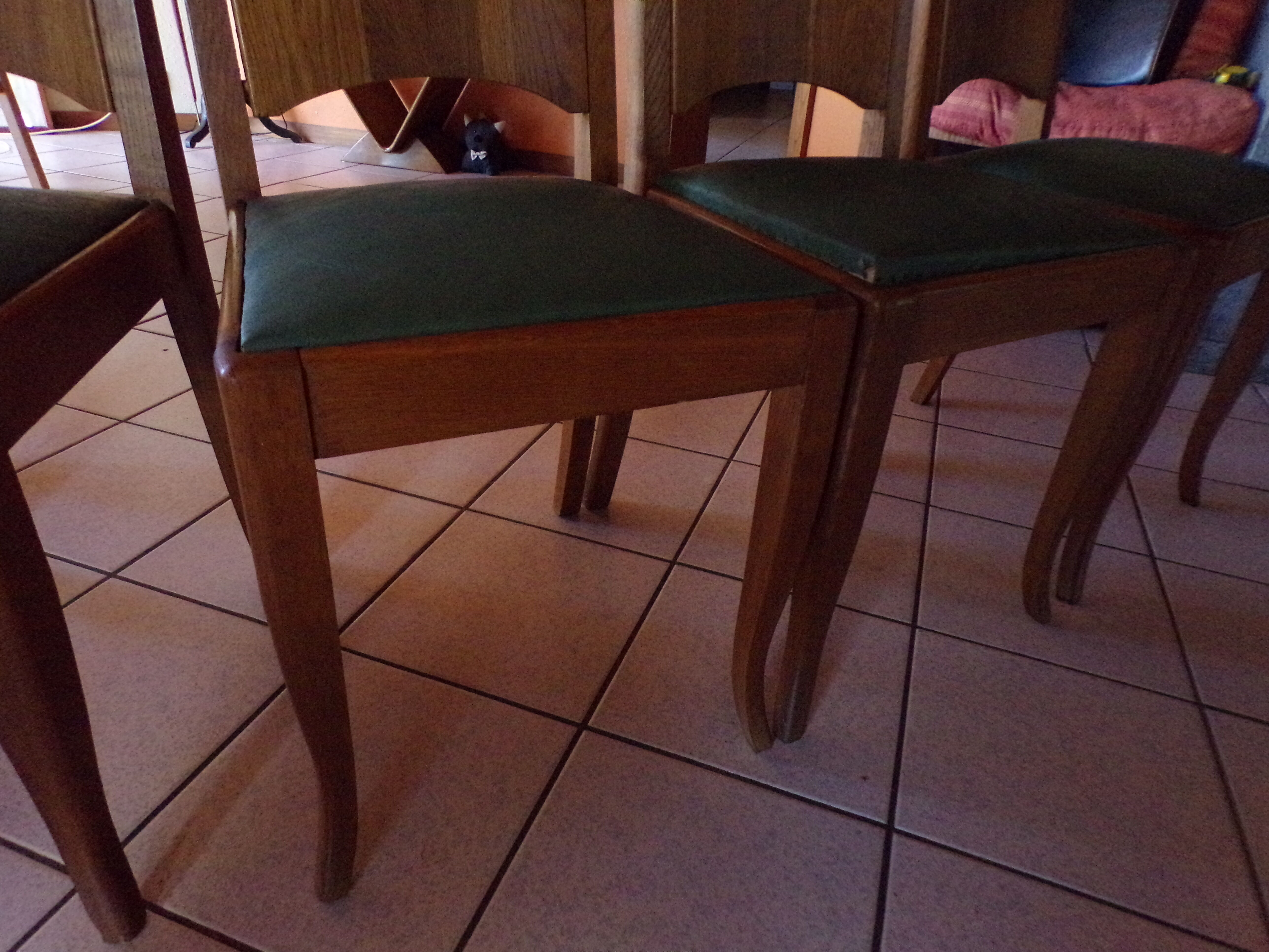 Five art deco chairs