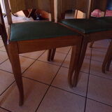Cinq chaises art déco