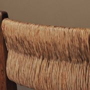 Set of four modernist chairs in oak and straw, France, circa 1960.