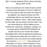 Chaise pliante en velours vert olive et bâti or Chaisor - made in France