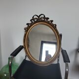 Louis XVI oval mirror with love knot and ribbon