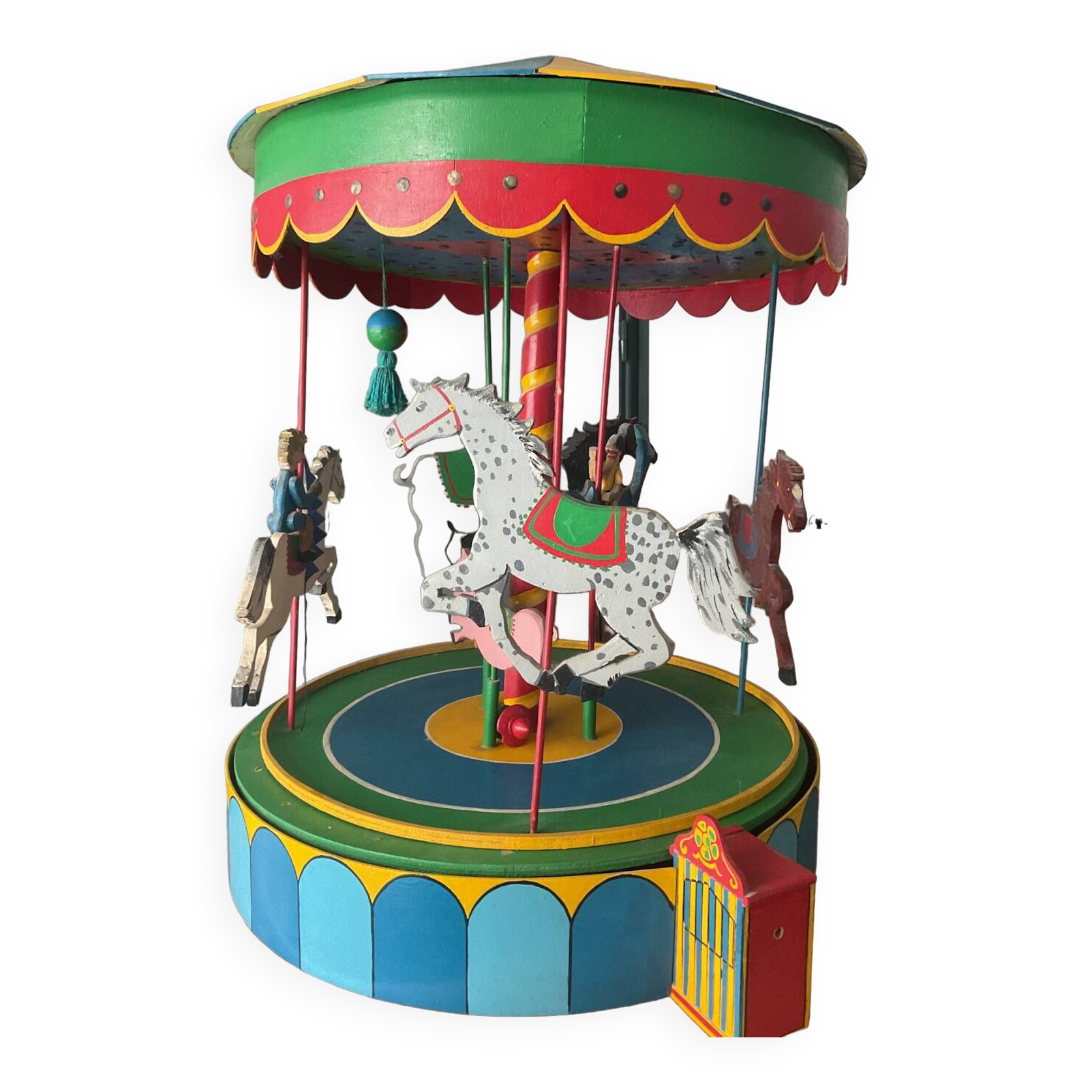 Rare vintage wooden carousel