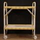 Italian service cart in wood and wicker