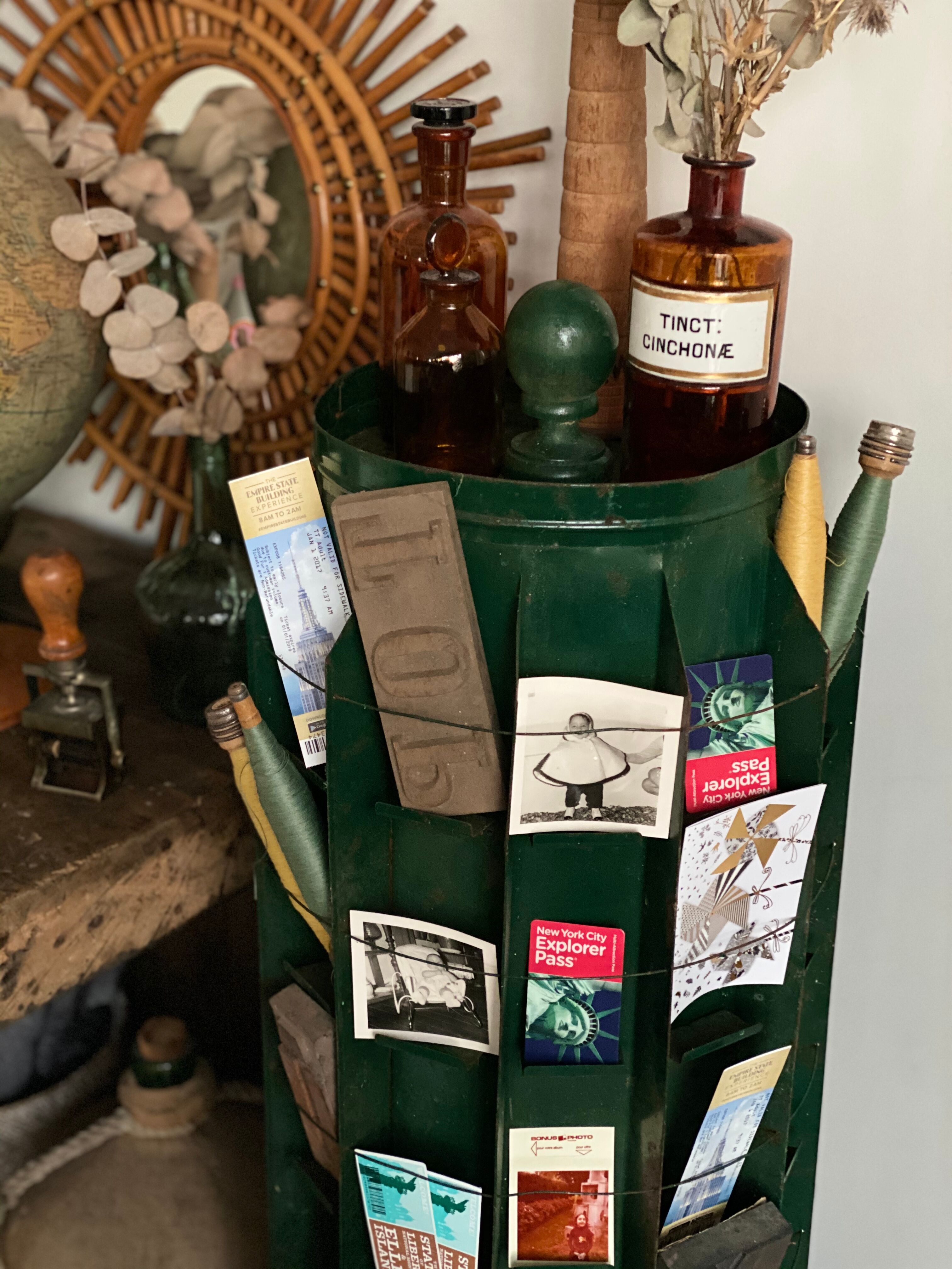 Ancient seed-bag turnstile display