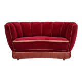 1960s danish vintage 2 seater "banana" sofa